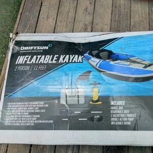 Blue Inflatable Kayak - 2 Person
